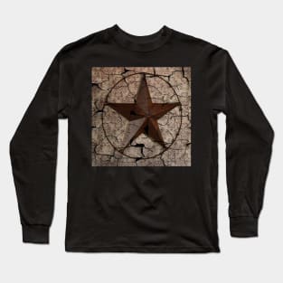 vintage damask rustic western country  star Long Sleeve T-Shirt